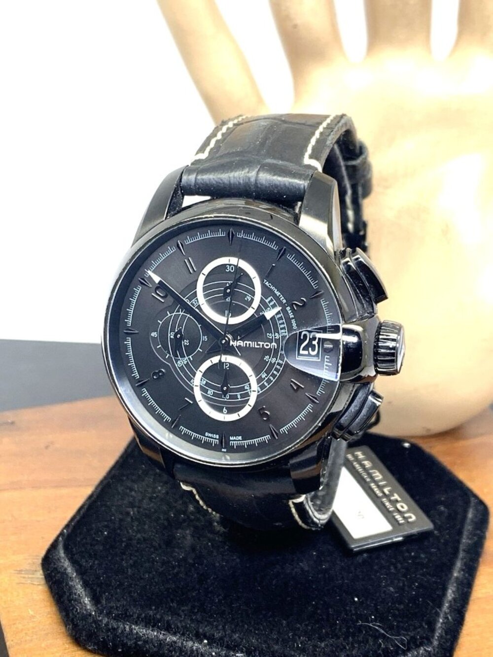 Hamilton Railroad Men's Watch H40686335 Swiss Automatic Chronograph Black 46mm